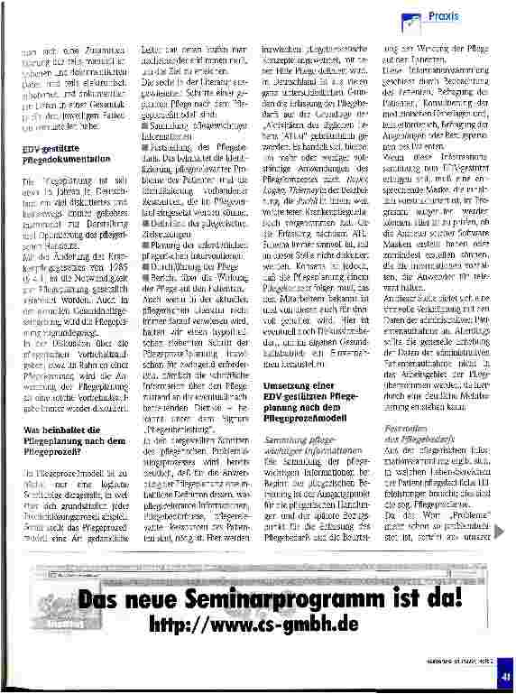 Vorschauseite 2: Computer in der Pflege - eine Einführung 3. Teil