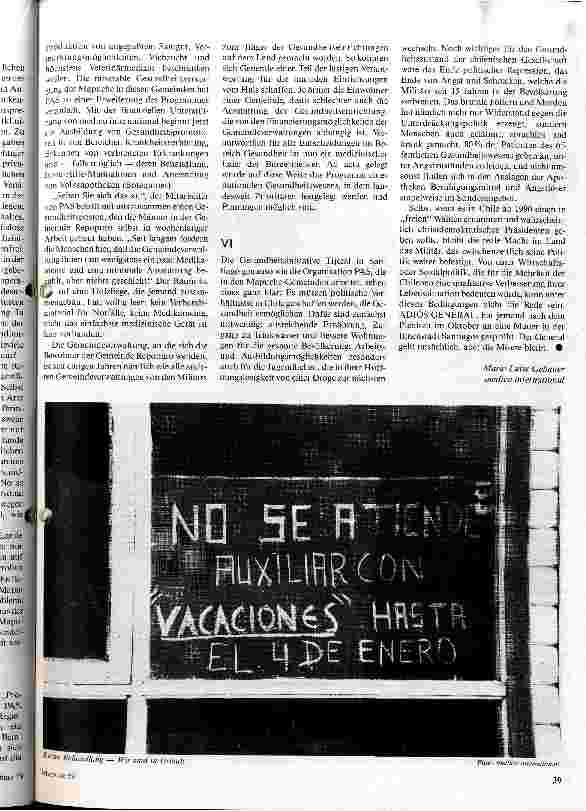 Vorschauseite 4: Gesundheitswesen in Chile No se atiende- Behandlung findet nicht statt