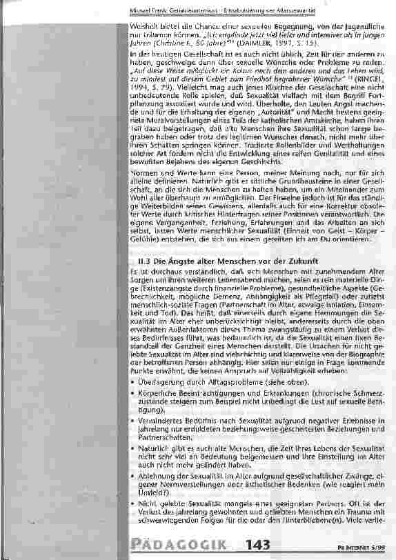Vorschauseite 4: Geriatrieunterricht: Enttabuisierung der Alterssexualität