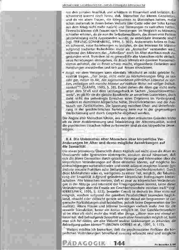 Vorschauseite 5: Geriatrieunterricht: Enttabuisierung der Alterssexualität