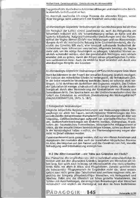Vorschauseite 6: Geriatrieunterricht: Enttabuisierung der Alterssexualität