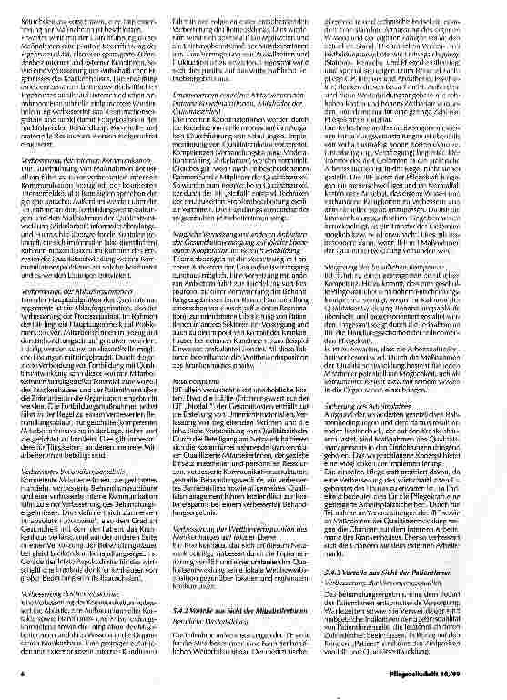 Vorschauseite 5: Aufbau eines Netzwerkes von innerbetrieblicher Fortbildung und Qualitätsentwicklung der Krankenhäuser