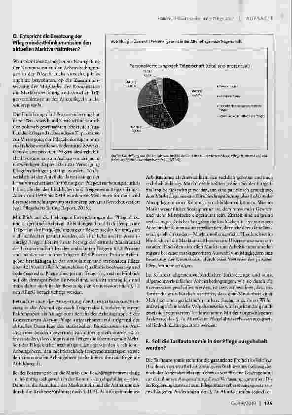 Vorschauseite 4: Tarifautonomie in der Pflege ade?