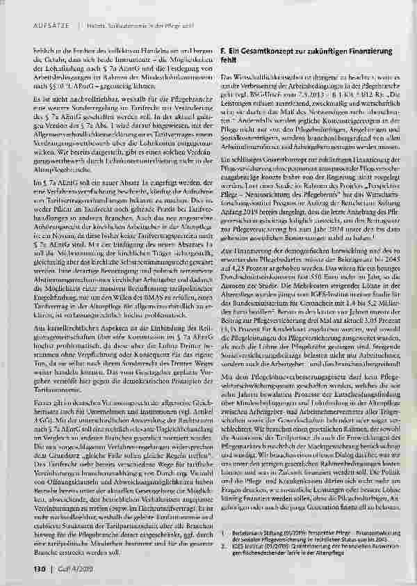 Vorschauseite 5: Tarifautonomie in der Pflege ade?