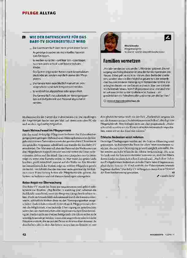 Vorschauseite 3: Baby-TV in der Neonatologie