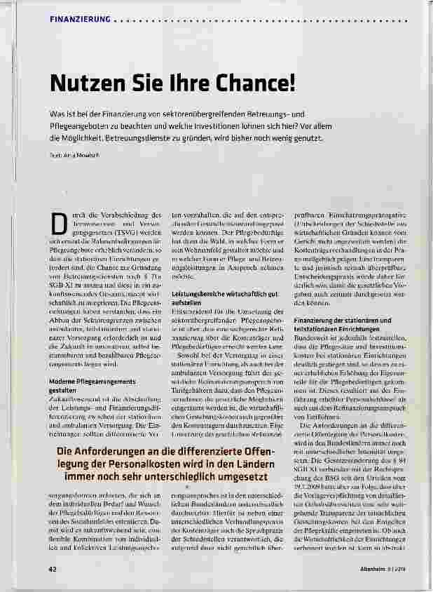 Vorschauseite 1: Nutzen Sie Ihre Chance!