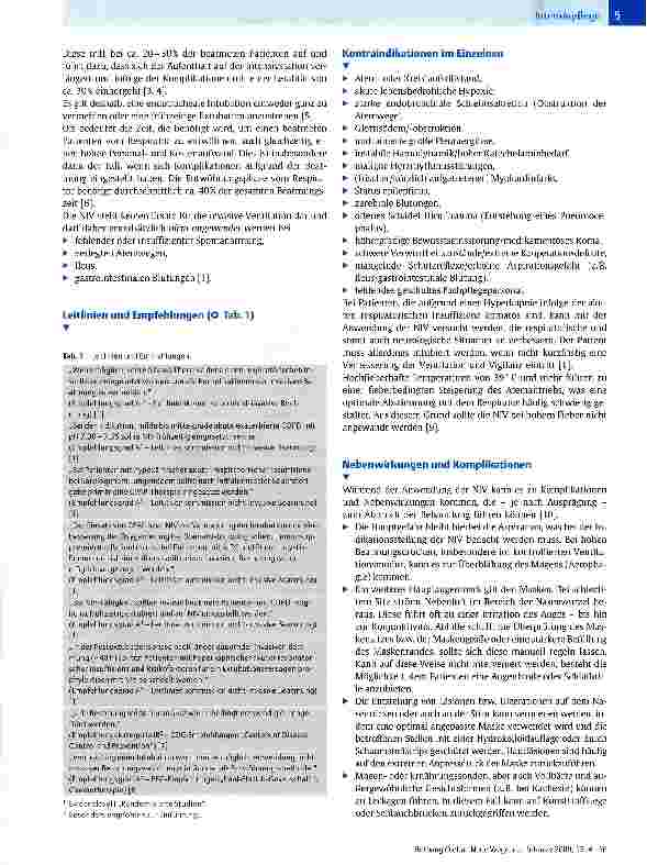 Vorschauseite 2: IntensivpflegeNeue Wege in der BeatmungstherapieEinsatz der nicht-invasiven Ventilation (NIV) im intensiv therapeutischen Arbeitsbereich