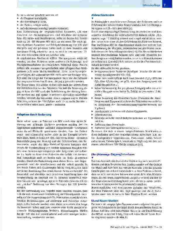 Vorschauseite 4: IntensivpflegeNeue Wege in der BeatmungstherapieEinsatz der nicht-invasiven Ventilation (NIV) im intensiv therapeutischen Arbeitsbereich