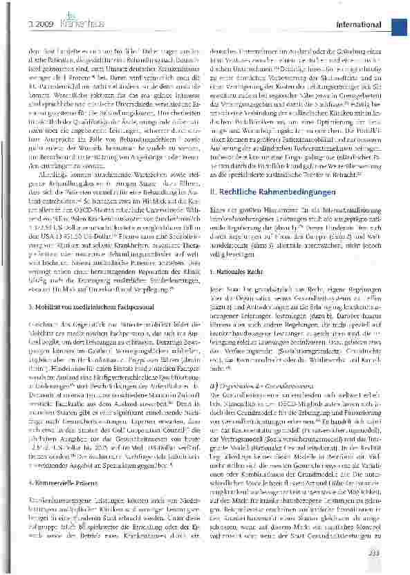 Vorschauseite 2: Die rechtlichen Rahmenbedingungen für eine Internationalisierung des Krankenhausmarktes
