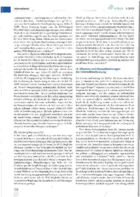 Vorschauseite 6: Die rechtlichen Rahmenbedingungen für eine Internationalisierung des Krankenhausmarktes