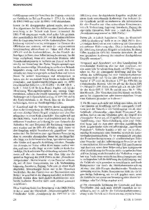 Vorschauseite 3: Auslegung des Fallpauschalenkataloges sowie der Operationenund Prozedurenschlüssel; Vergütung für Linksherzkatheteruntersuchung in der Technik nach Sones
