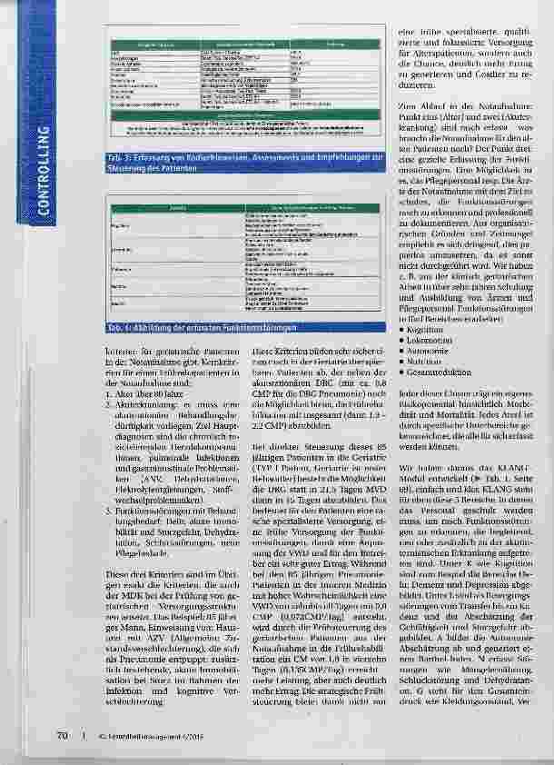Vorschauseite 3: Die Geriatrie im Akutsektor