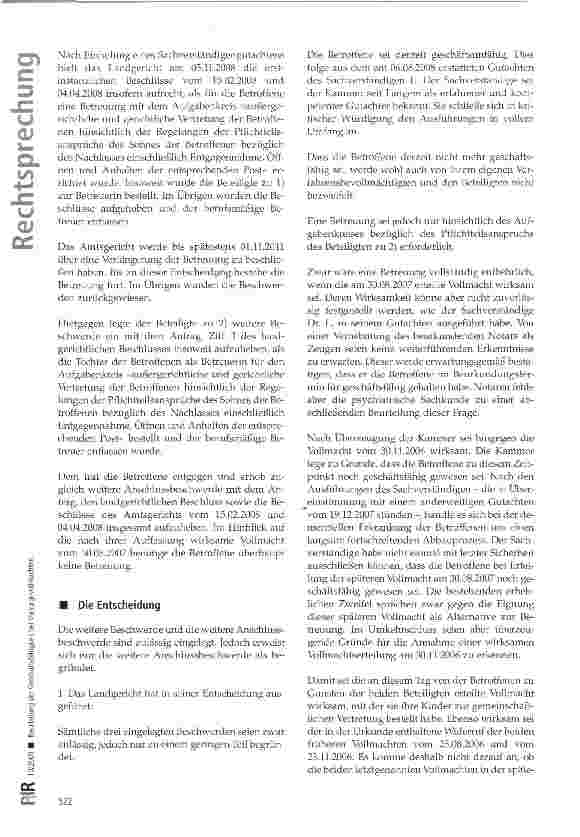 Vorschauseite 3: Beurteilung der Geschäftsfähigkeit bei Vorsorgevollmachten