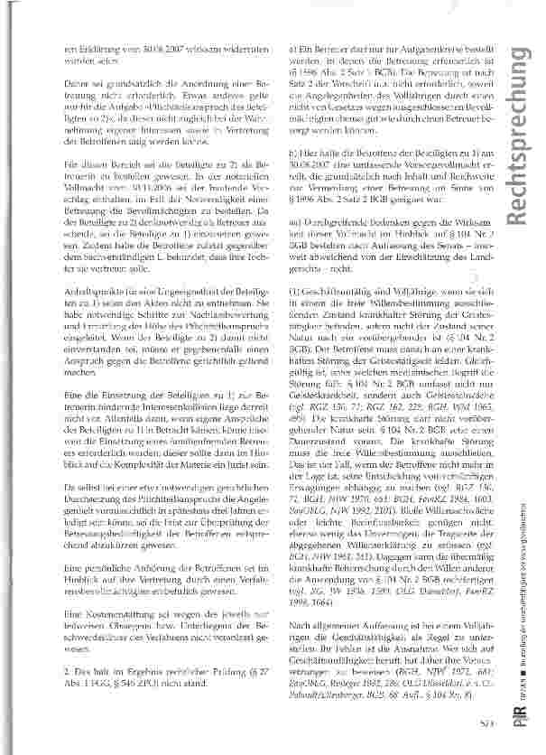 Vorschauseite 4: Beurteilung der Geschäftsfähigkeit bei Vorsorgevollmachten