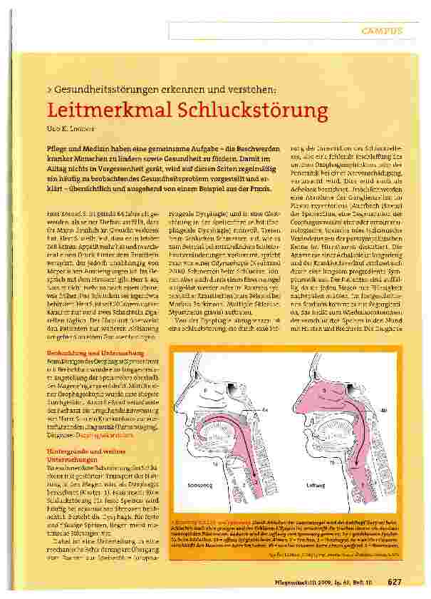 Vorschauseite 1: Leitmerkmal Schluckstörung