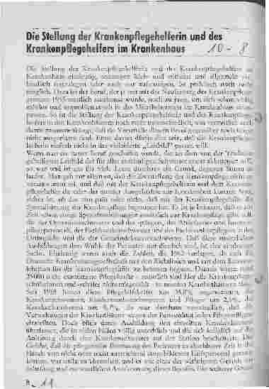 Vorschauseite 1: Die Stellung der Krankenpflegehelferin und des Krankenpflegehelfers im Krankenhaus