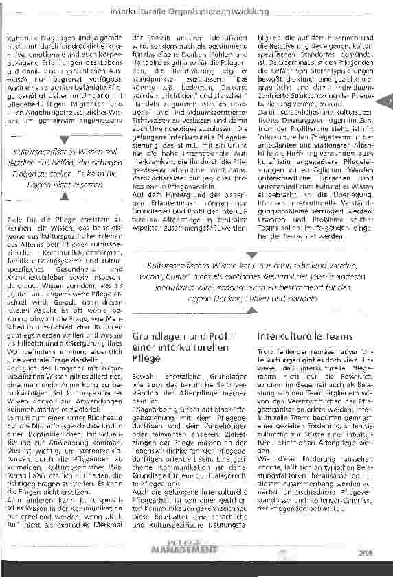 Vorschauseite 3: Aspekte einer interkulturellen Organisationsentwicklung Überlegungen zur Verbesserung der kulturspezifischen Versorgung in der Altenhilfe
