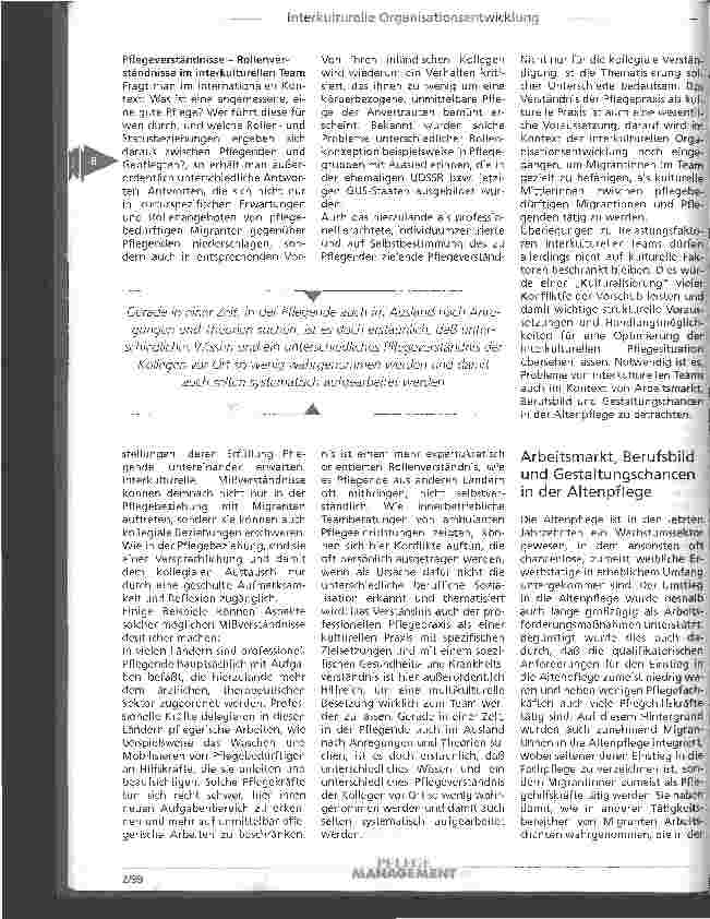 Vorschauseite 4: Aspekte einer interkulturellen Organisationsentwicklung Überlegungen zur Verbesserung der kulturspezifischen Versorgung in der Altenhilfe