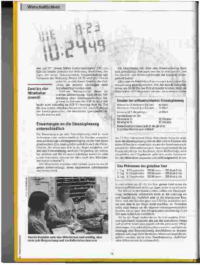 Vorschauseite 3: Auf der Suche nach der verlorenen Zeit Einsatzplanung in der ambulanten Pflege