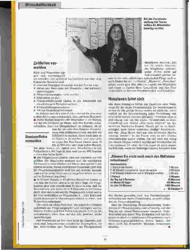 Vorschauseite 5: Auf der Suche nach der verlorenen Zeit Einsatzplanung in der ambulanten Pflege