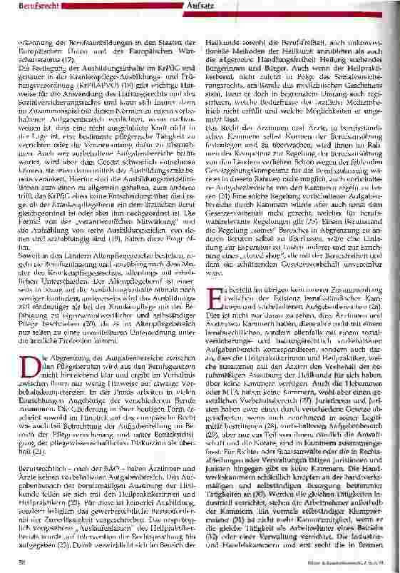 Vorschauseite 2: Vorbehaltene Aufgabenbereiche für Pflegeberufe 2. Teil