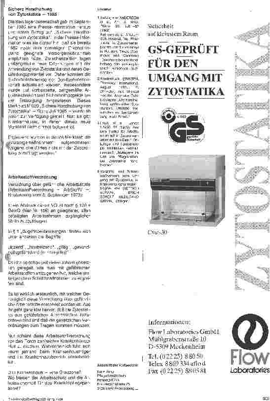 Vorschauseite 3: Sicherer Umgang mit Zytostatika 1. Teil: Grundlagen