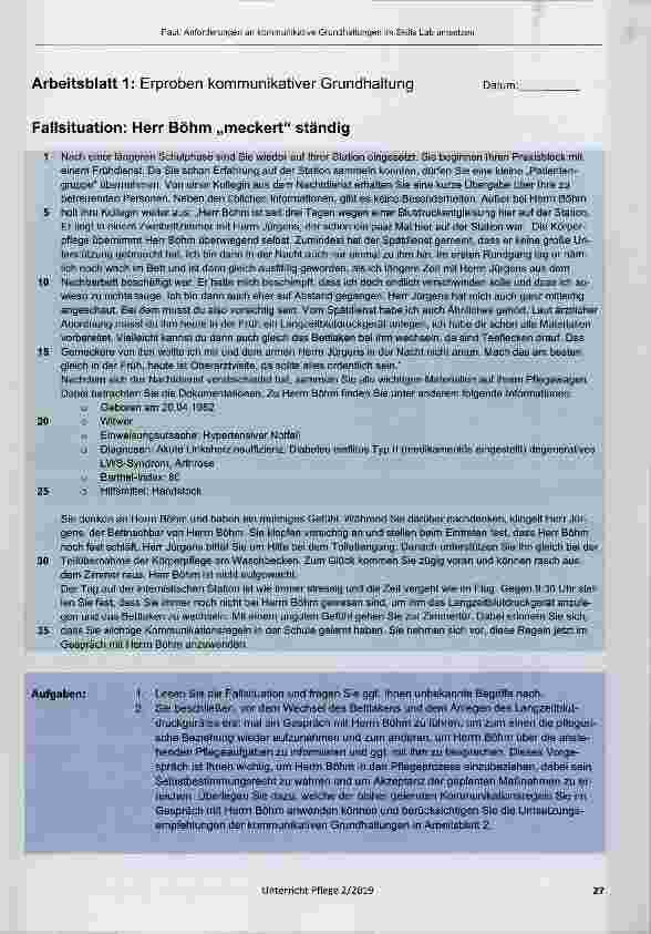 Vorschauseite 3: Anforderungen an kommunikative Grundhaltungen im Skills Lab umsetzen