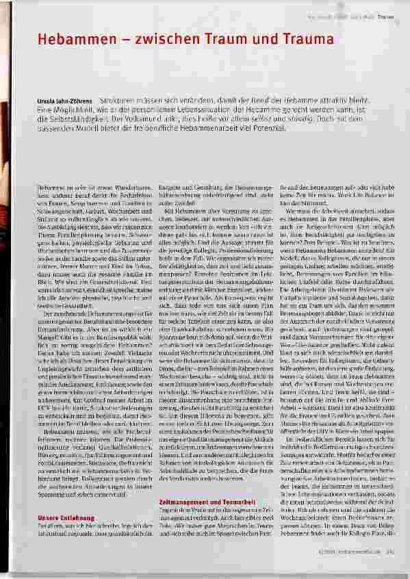 Vorschauseite 1: Hebammen - zwischen Traum und Trauma
