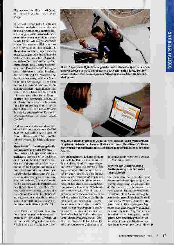 Vorschauseite 2: Digitalisierung Im Versorgungsprozess