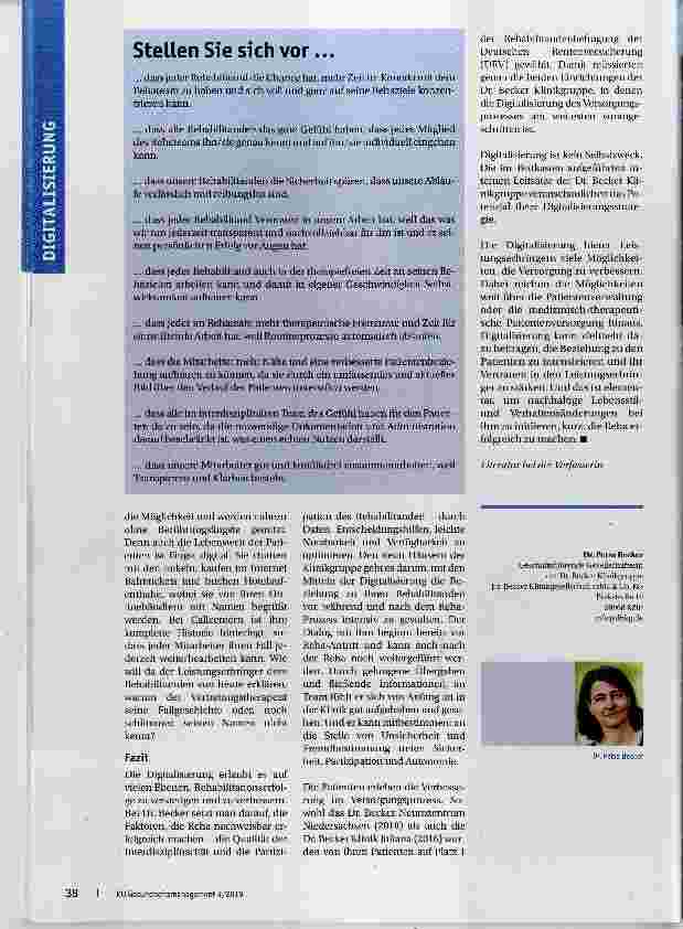 Vorschauseite 3: Digitalisierung Im Versorgungsprozess