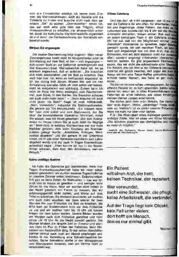 Vorschauseite 2: Freiraum im Krankenhaus