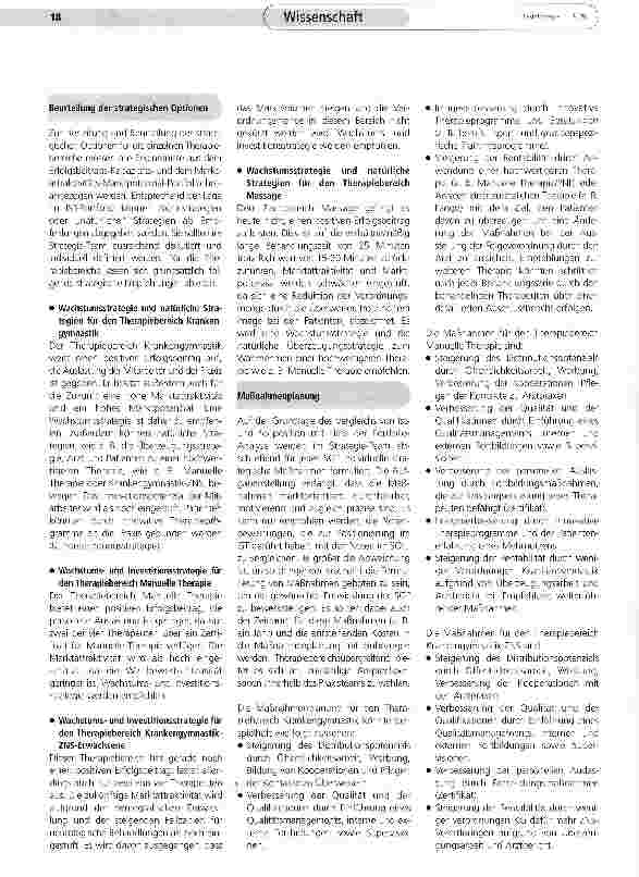 Vorschauseite 5: Anwendbarkeit der Portfolio-Analyse in der physiotherapeutischen Praxis