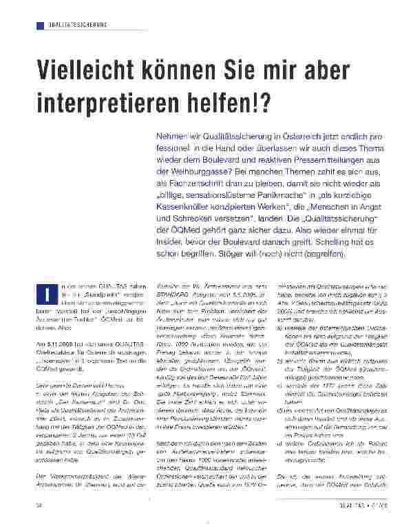 Vorschauseite 1: Vielleicht können Sie mir aber interpretieren helfen!?