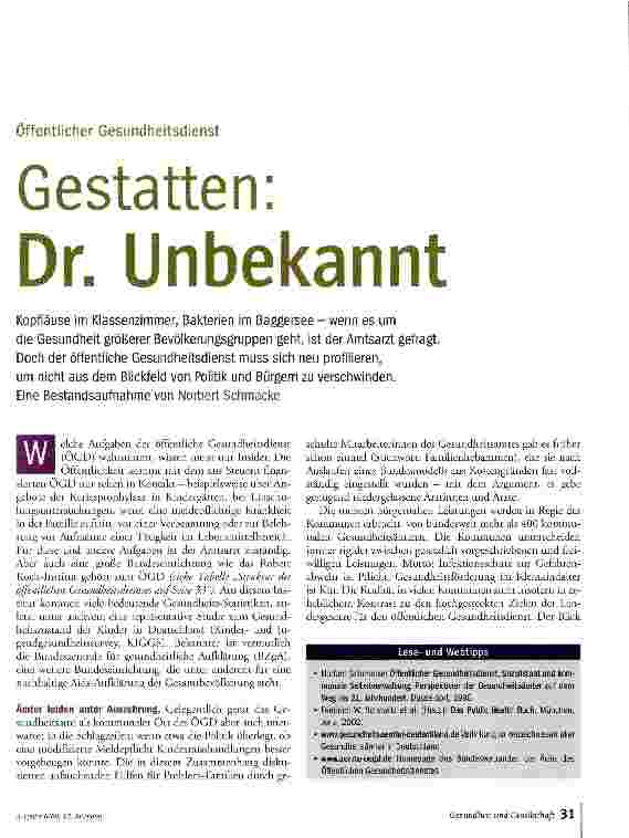 Vorschauseite 2: Gestatten: Dr. Unbekannt
