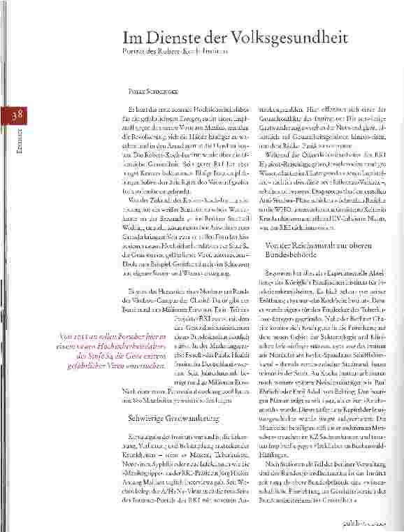 Vorschauseite 1: Im Dienste der Volksgesundheit