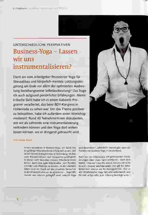 Vorschauseite 1: Business-Yoga - Lassen wir uns instrumentalisieren ?