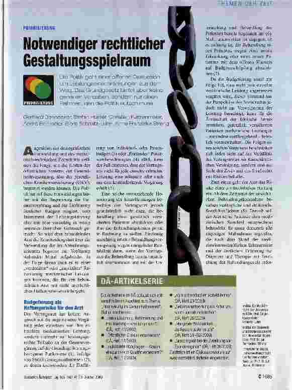 Vorschauseite 1: Notwendiger rechtlicher Gestaltungsspielraum