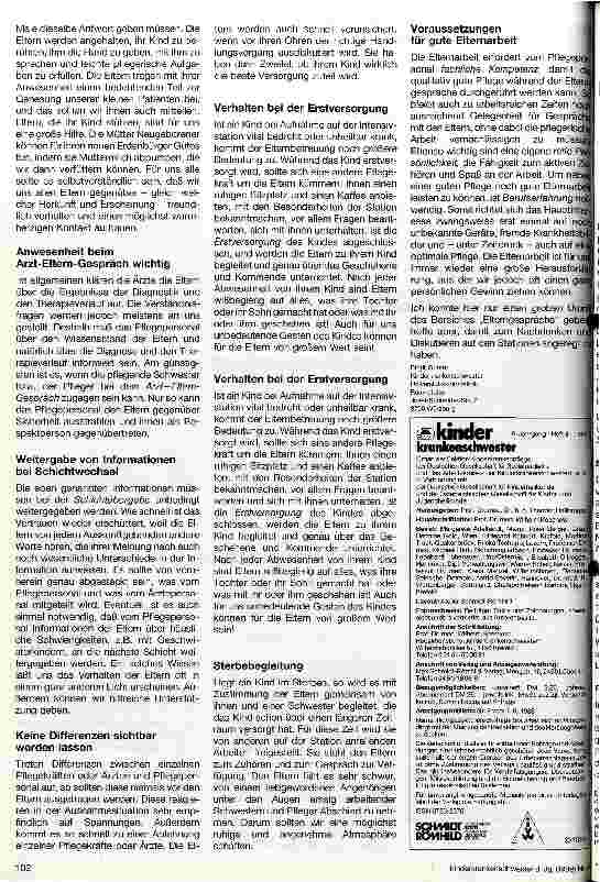 Vorschauseite 2: Elterngespräche auf der Intensivstation