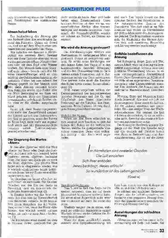 Vorschauseite 2: Atemzug um Atemzug Die Atmung - Ausdruck unserer Seele