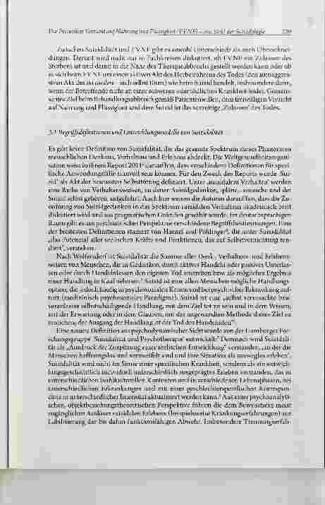 Vorschauseite 3: Der Freiwillige Verzicht auf Nahrung und Flüssigkeit (FVNF) aus Sicht der Suizidologie