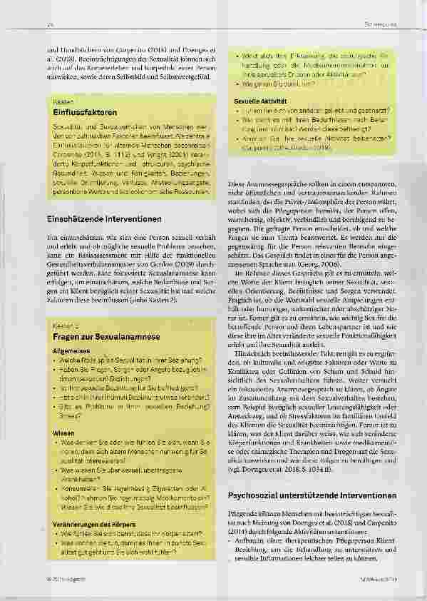 Vorschauseite 2: Pflegeinterventionen bei alten Menschen mit beeinträchtigter Sexualität