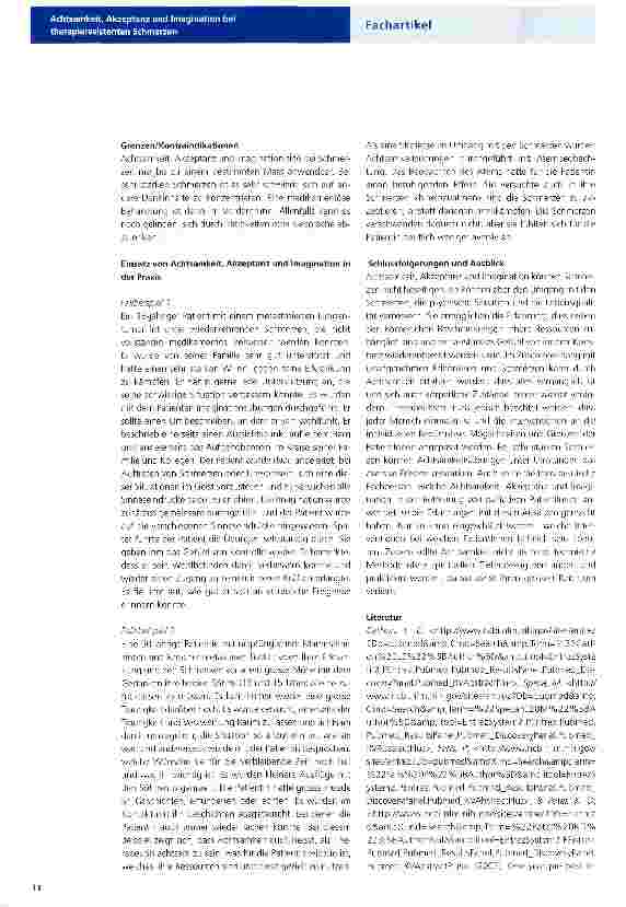 Vorschauseite 2: Achtsamkeit, Akzeptanz und Imagination bei therapieresistenten Schmerzen