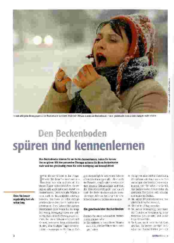 Vorschauseite 1: Den Beckenboden spüren und kennenlernen