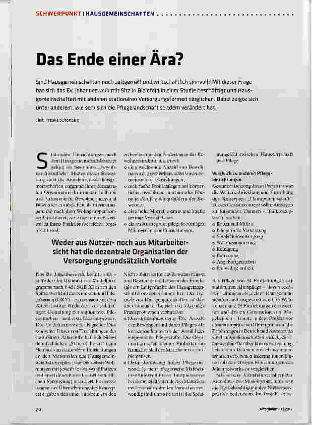 Vorschauseite 1: Das Ende einer Ära?