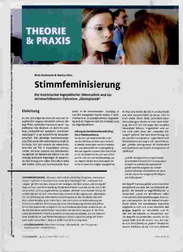Vorschauseite 1: Stimmfeminisierung