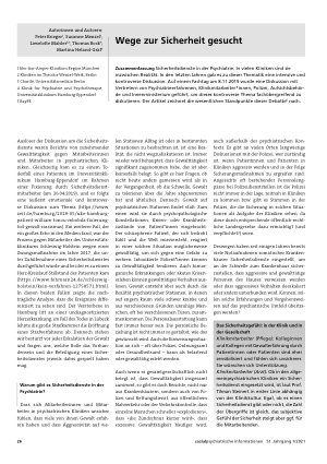 Vorschauseite 1: Wege zur Sicherheit gesucht