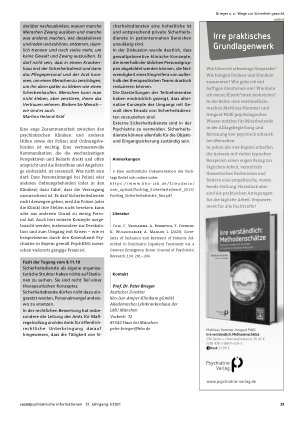 Vorschauseite 4: Wege zur Sicherheit gesucht
