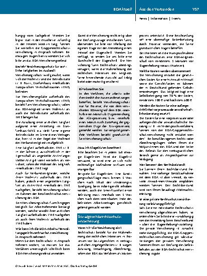 Vorschauseite 3: Berufsrechtsschutzversicherung für BDA-Mitglieder