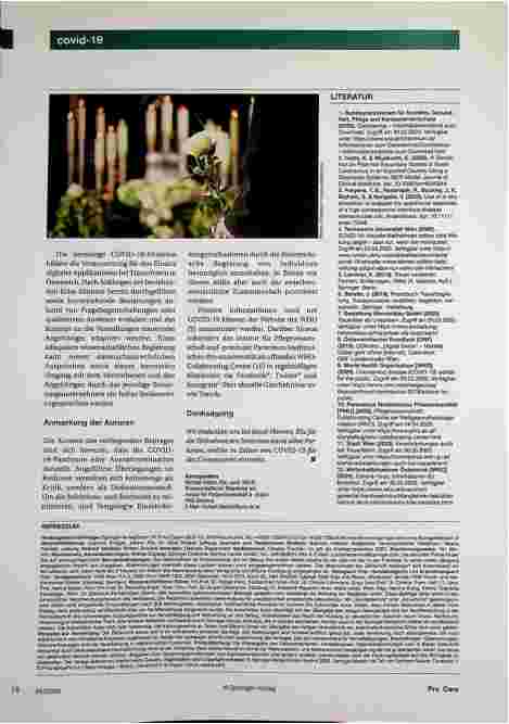 Vorschauseite 3: Nähe vermitteln in Zeiten der Distanz: Digitale Angebote für Trauerfeiern und Bestattungen unter COVID-19-Bedingungen