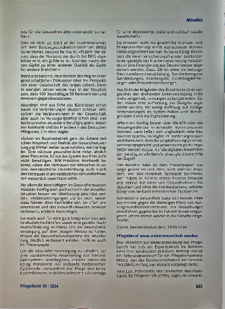 Vorschauseite 4: Köpping: Pflege ohne ausländische Kräfte nicht zu stemmen